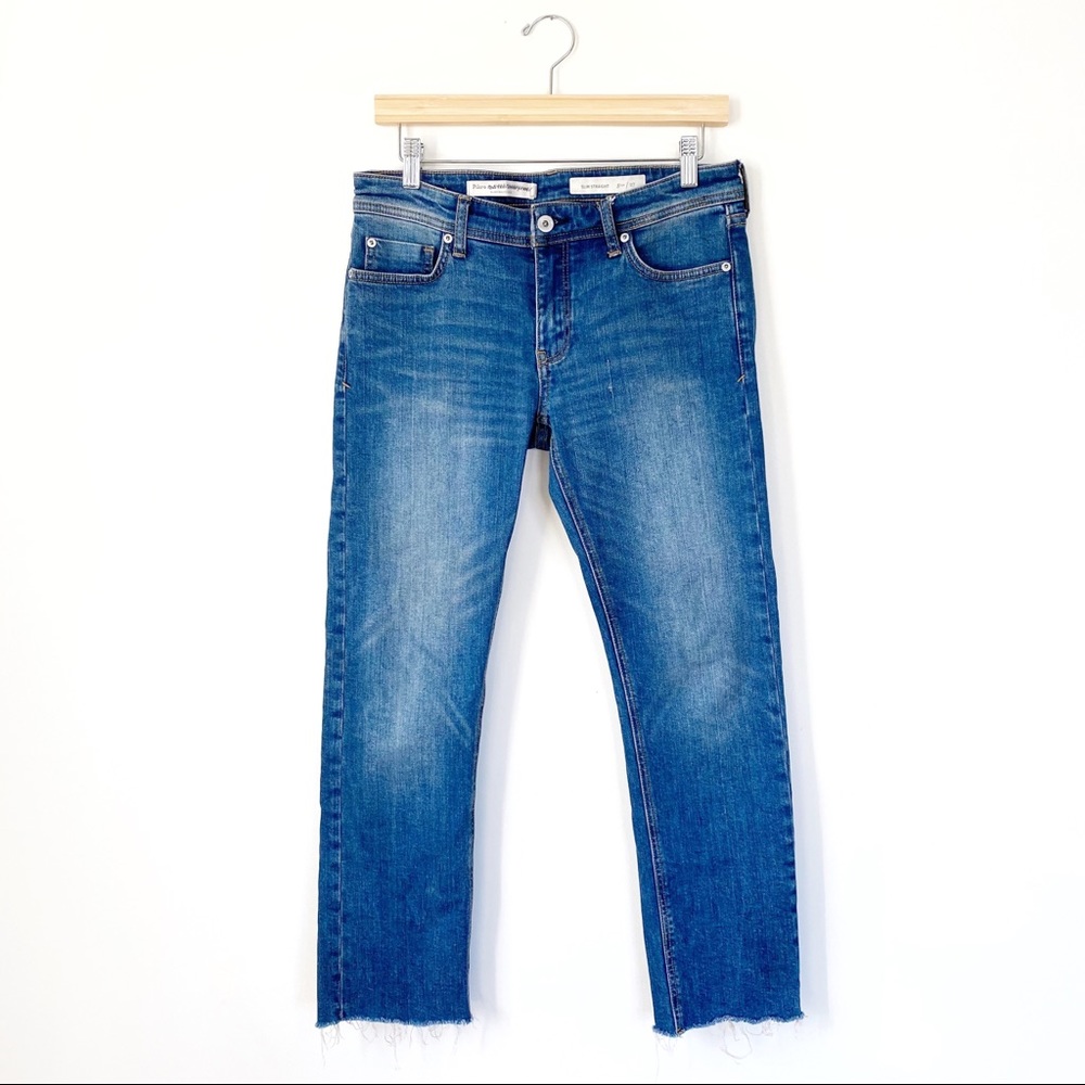 Anthropologie Pilcro Slim Straight Raw Hem Jeans - Picture 4 of 13